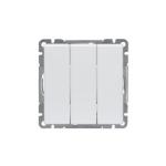 Afbryder tripel (semi-komplet) 16a 1m hvid