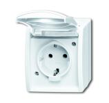 Stikkontakt (ocean) ip44 enkelt 16a hvid billede
