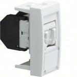 1xrj45 cat. 6 utp, 22,5x45, ral 9010