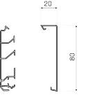 Hager SL200802D1, Aluminium, Polyvinylchlorid (PVC), CE, 2000 mm