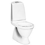 Gustavsberg 5500L Nautic toilet med skjult S-lås, 2/4ltr. C+. Krom trykknap.