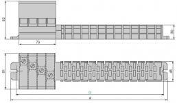 Tavleskinne 4p l=668mm ak5jb146
