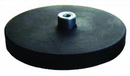 Eclipse gummibelagt neodymium pottemagnet med gevindbøsning m4 ø43 mm 853/1 pakke med 2 stk