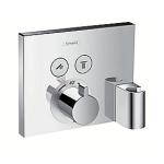 slangeudtag og bruserholder integreret og udtag 2 til afsprring med termostatarmatur hansgrohe