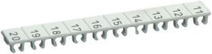 Wieland Electric 04.845.0253.0, Klemmerække markører, 25 stk, Hvid, 5 mm, 1,04 g, 28,75 g