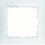 Ramme 1 modul med labelfelt s hvid