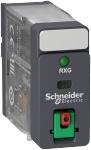 Rxg stikbensrelæ med testknap og led 1 c/o 10a og 24vac