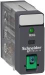 Rxg stikbensrelæ med testknap og led 2 c/o 5a og 110vdc