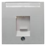 Afdækning euro med støvlåg for 1x modular jack s/b (hvid)