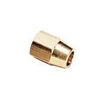 Omløber lang messing - ød : 6mm - m10x1 0110