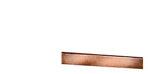 Flad kobber skinne 30x5mm 2m