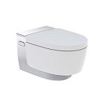 6: GEBERIT AquaClean Mera Comfort douchetoilet. Krom/hvid