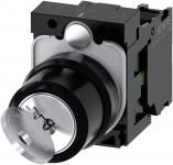Siemens 3SU1100-4BF11-1BA0, Plast, IP67, IP69K, Sort, Metallic, 86 g, 50 mm, 100 mm