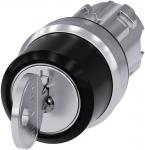 Ronis nøgle betjent afbryder 22mm rund metal skinnende låsnr sb30 med 2 nøgler 3 afbryder positioner i-o-ii låsende