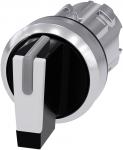 Omskifter kan blive oplyst 22mm rund metal skinnende sort hvid kort omskifter 3 afbryder positioner i-o-ii