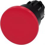 Paddehatte trykknap 22 mm rund plastik rød 40 mm låsende