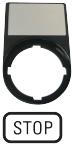 M22s-st-gb0 - skilt+holder sort stop