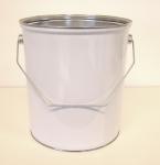 5 l blikspand u/låg hvid