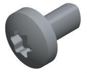 Torx skrue (m6x12) selvskærende 100 styk