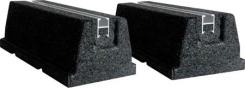 Sæt af 2 Stk. Gummi konsol 600 Brooklyn Base til varmepumper. (90 mm høj, 600 mm lang, 130 mm bred)
