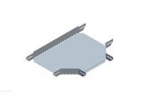 T-stykke 60hx300x1mm zinc+