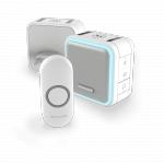 Dc515nhgp2 trådløs dørklokke plug-in 230v 1 ringetryk 84db hvid 150m