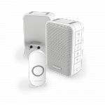 Dc313nhgp2 trådløs dørklokke plug-in 230v 1 ringetryk 84db hvid 150m