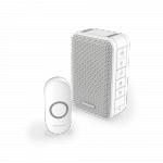 Dc313n trådløs dørklokke kit led 150 meter 6 melodier 84db hvid