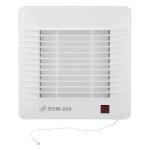 S&P EDM 200 CHZ Hvid, Fugtstyret ventilator med hygrostat, 186,5x186,5mm ø119mm