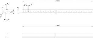 Din-skinne asymetrisk l2000