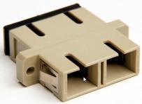 Samleled sc duplex, multimode grå