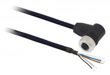Følerkabel pvc m12 5-pin hun vinklet 5 meter xzcpv12v12l5