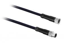 Jumperkabel pur m8 4-pin han/hun lige 2 meter