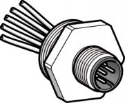 Stikindsats m12 4-pin han for hul pg13,5