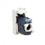 Dataudtag mosaic 1x rj45 kat.6a utp modular jack 1m hvid