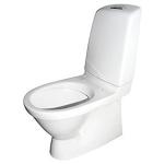 Billede af Gustavsberg Nautic 1500 Toilet 2/4 ltr. m/Skjult S-lås, Hygienic Flush & Ceramicplus, 650x345 mm