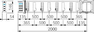 Skinneelement 250a 2m ksa250ed4208