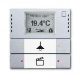 Knx rumtermostat med display 2/4 tryk farve: aluminiumssølv 6128/28-83-500