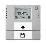Knx rumtermostat med display 2/4 tryk farve: rustfrit stål 6128/28-866-500