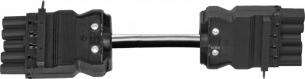 Gst18i5 mellemkabel han/hun halogenfri 1,5mm2 sort l=6m med testhul