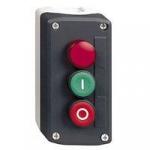 Trykknapbox 2/tryk+led rød 120v
