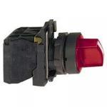 Harmony drejeafbryder komplet med led og 2 faste positioner i rød 230-240vac 1xno+1xnc xb5ak124m5