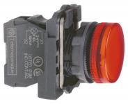 Harmony signallampe komplet for ba9s i rød farve < 250v forsyning