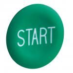 Trykflade med tekst: start