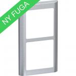 Se LK FUGA ® Design Ramme 63 Soft, 2x1 modul lodret, stålmetallic hos Elvvs.dk