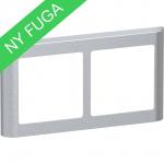 Se LK FUGA ® Design Ramme 63 Soft, 2x1 modul vandret, stålmetallic hos Elvvs.dk