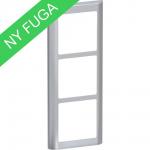 Se LK FUGA ® Design Ramme 63 Soft, 3x1 modul lodret, stålmetallic hos Elvvs.dk