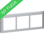 Se LK FUGA ® Design Ramme 63 Soft, 3x1 modul vandret, stålmetallic hos Elvvs.dk