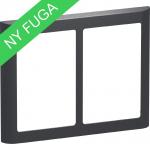 Se LK FUGA ® Design Ramme 63 Soft, 2x1,5 modul vandret, koksgrå hos Elvvs.dk