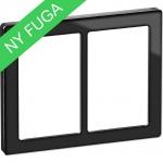 Billede af LK FUGA ® PURE Design Ramme glas 2x1,5 modul, sort hos Elvvs.dk